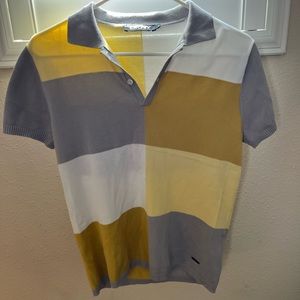 DKNY yellow patches knit top